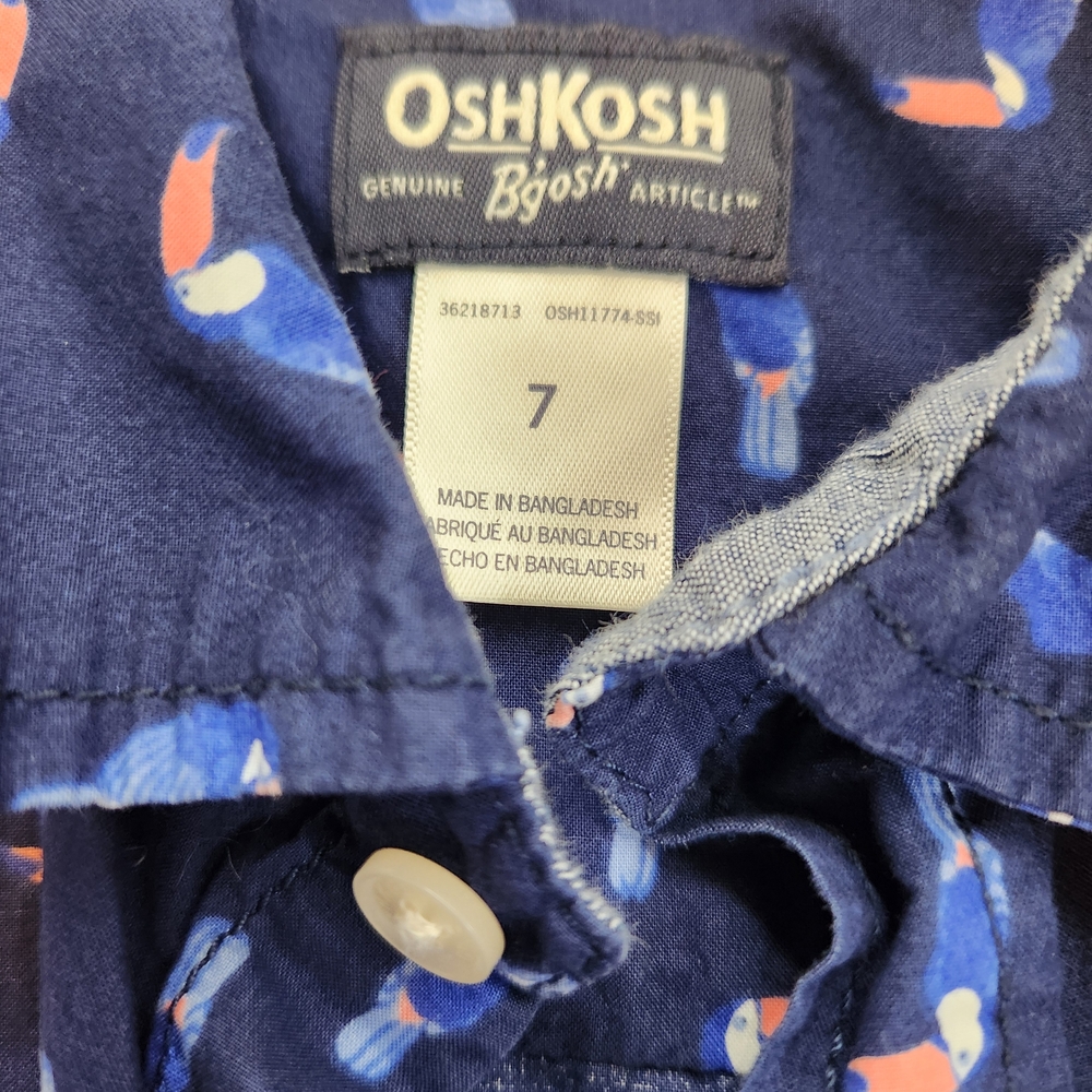 OshKosh B'gosh Blue Toucan Pattern Shirt - Picture 2 of 3
